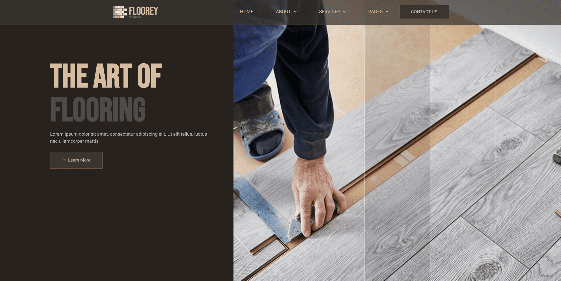 Flooring contractor website example Austin